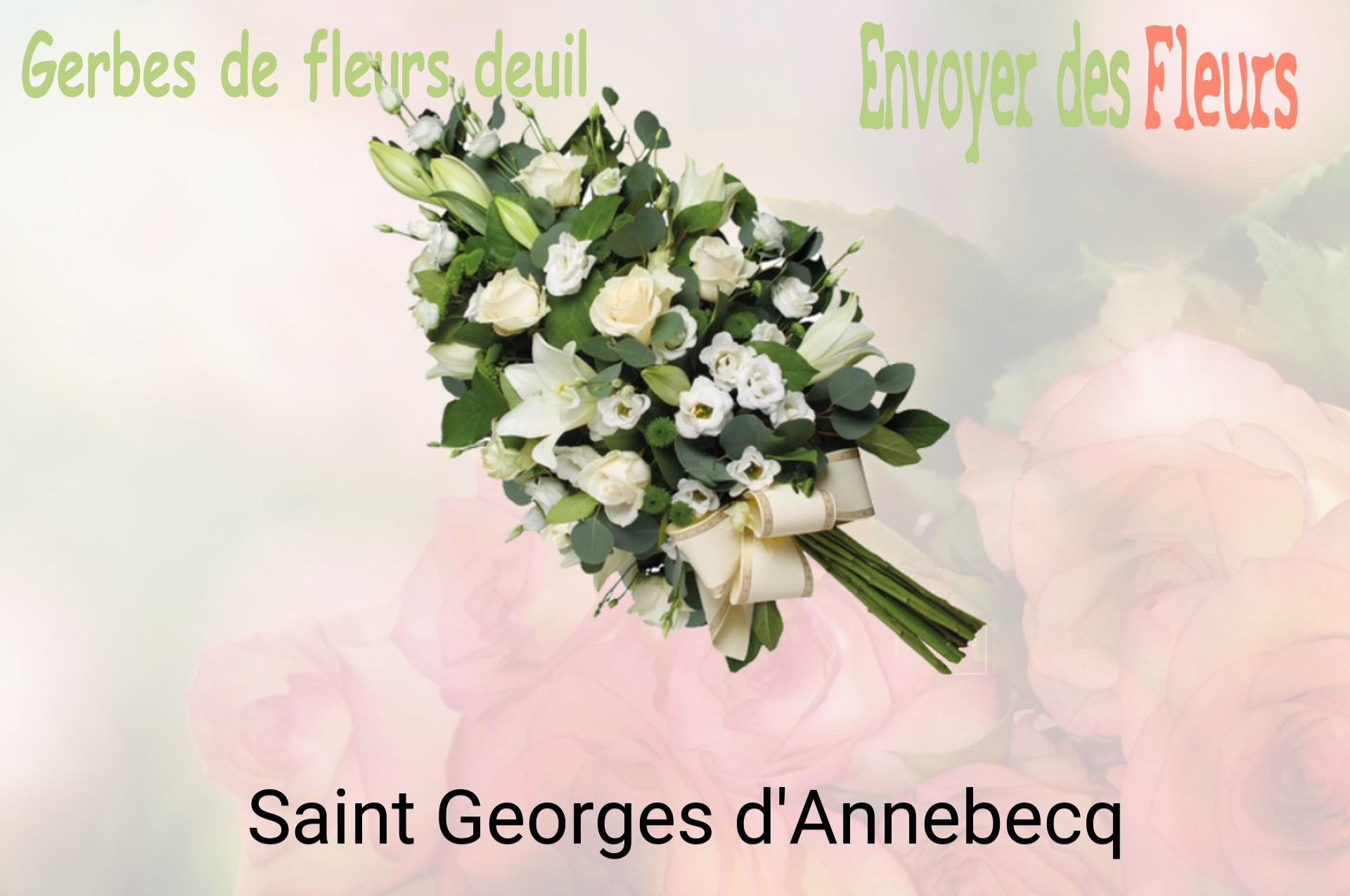 Gerbe de fleurs de deuil livrée à Saint-Georges-d'Annebecq